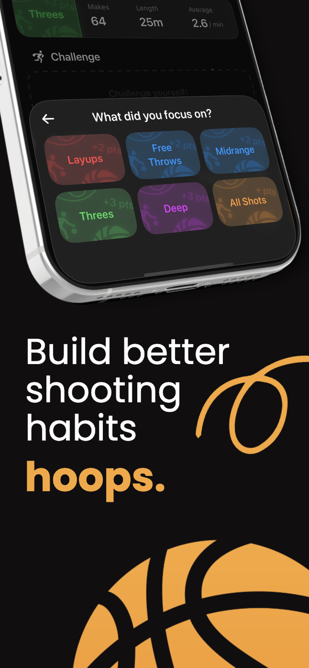 Hoops screenshot reading build better shooting habits